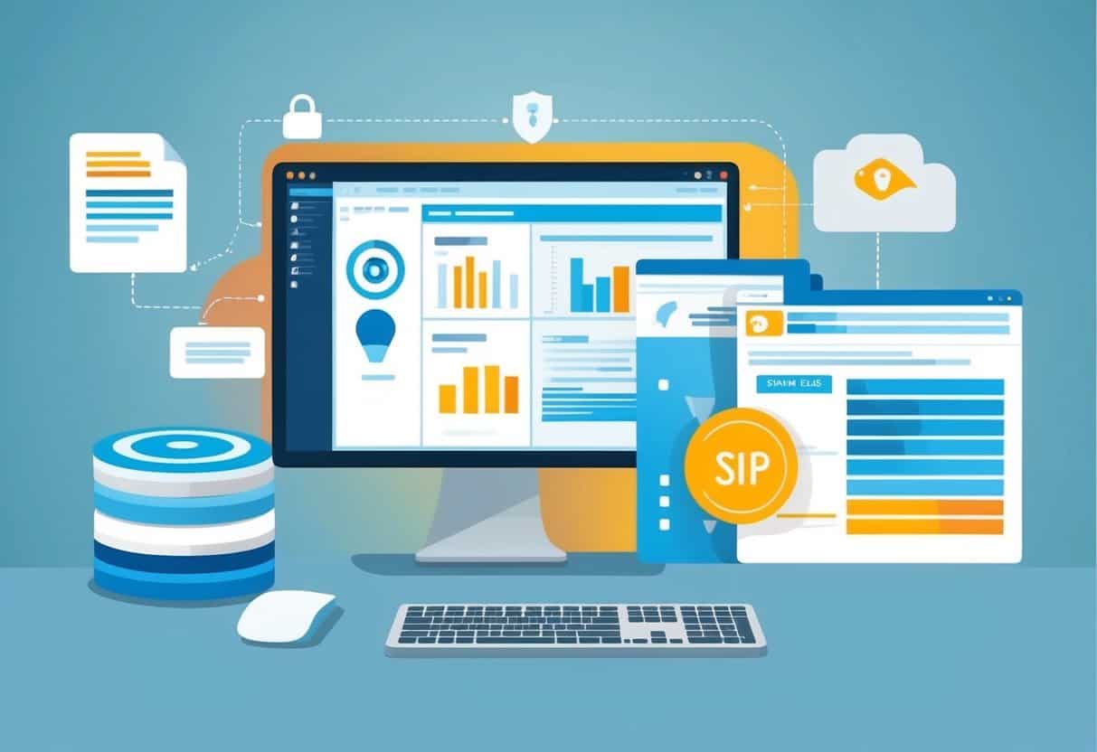 A computer analyzing data to identify spam patterns